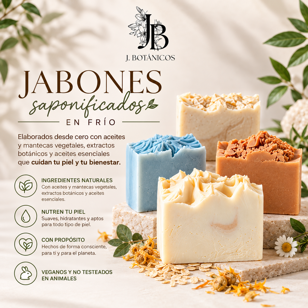 Jabones Saponificados en frío